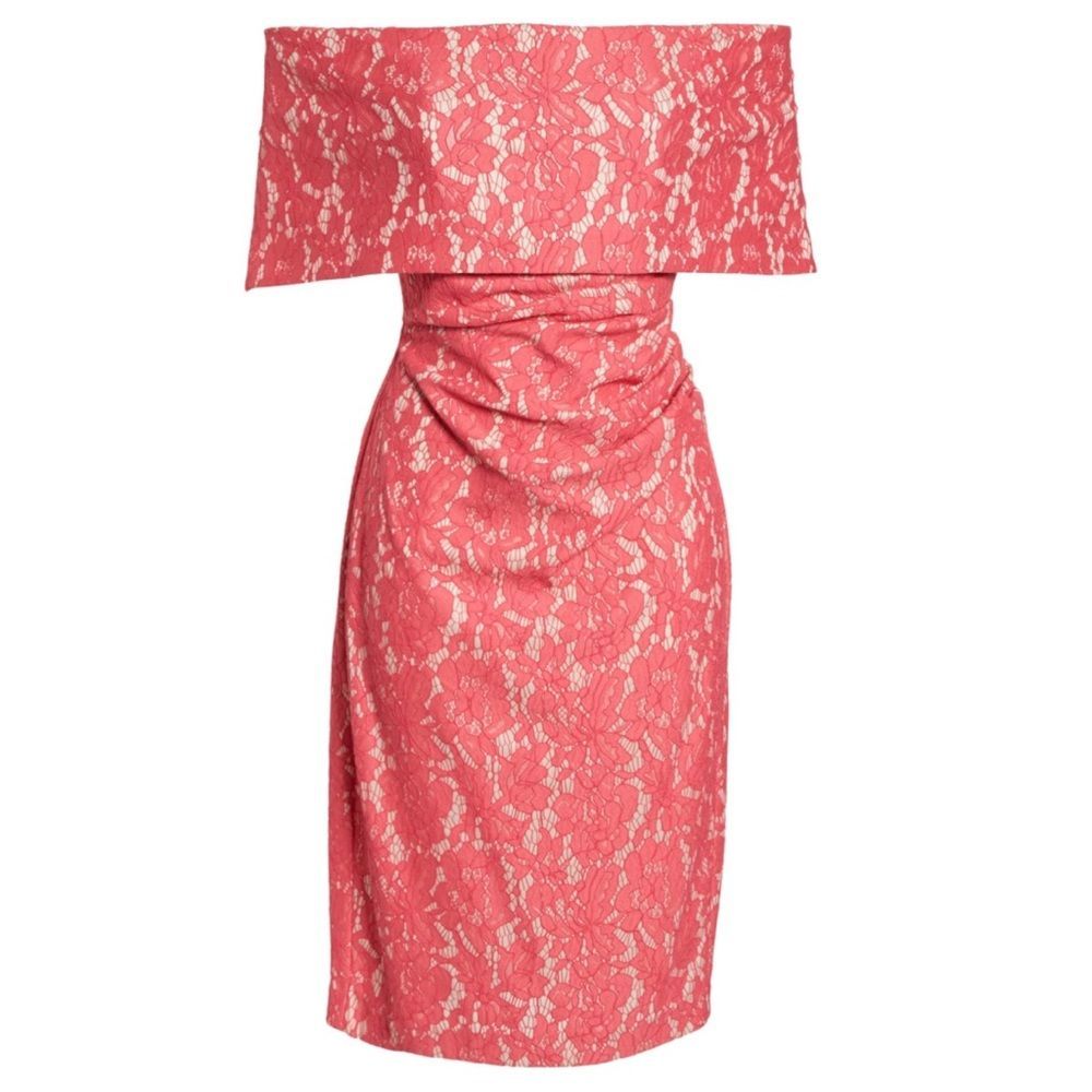Vince Camuto off shoulder lace sheath dress 8264